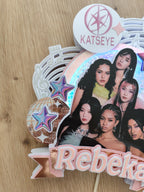KATSEYE – Girl Power – svietiaci LED zapich na tortu s menom