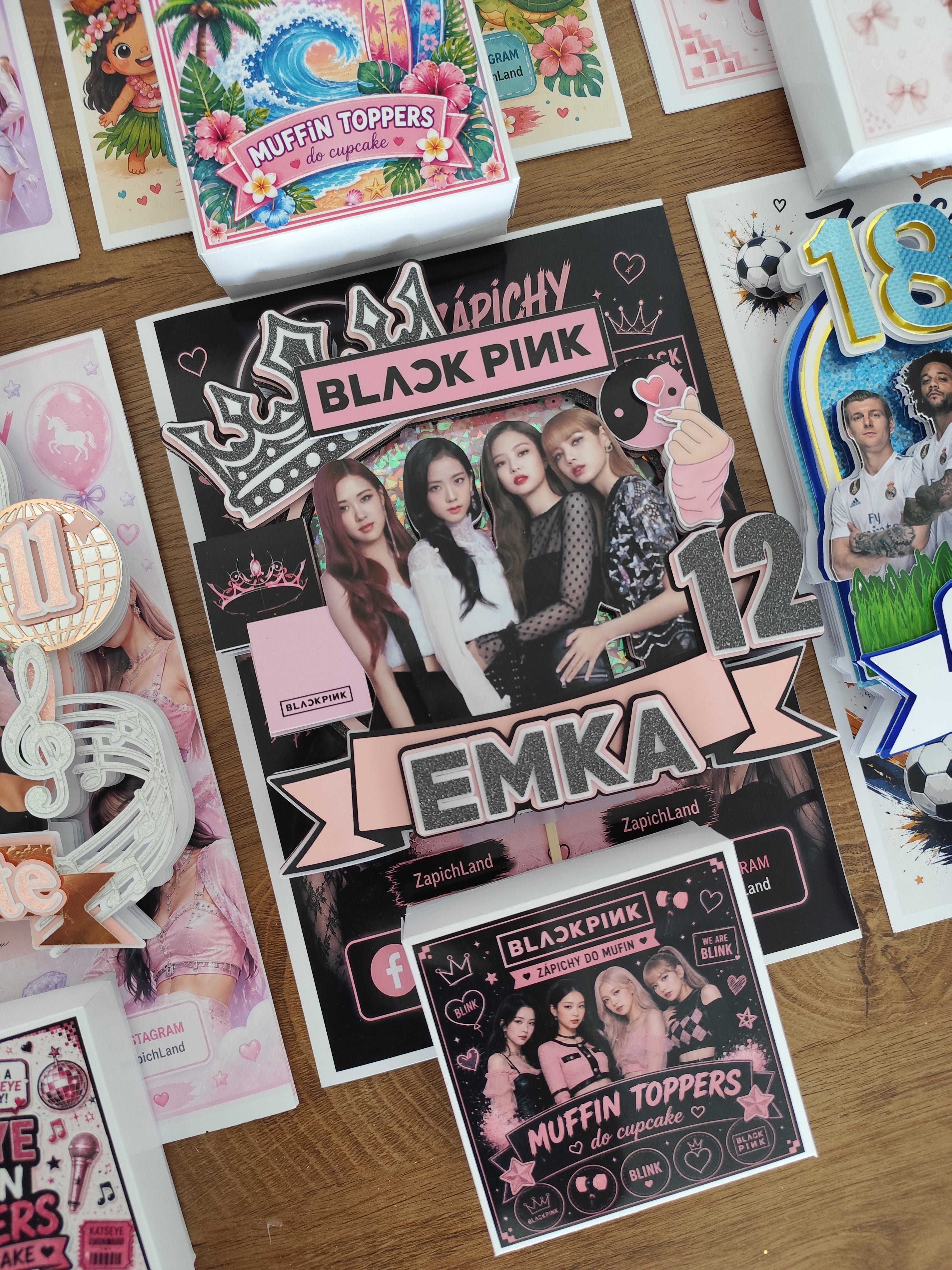 BLACKPINK – Born Pink – svietiaci LED zapich na tortu s menom
