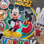 LED zapich na tortu Mickey Mouse s menom a vekom