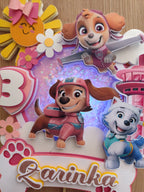 Svietiaci LED zápich na tortu – Paw Patrol 🐾💗