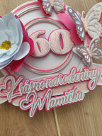 60. narodeniny - 3D zapich na tortu s menom