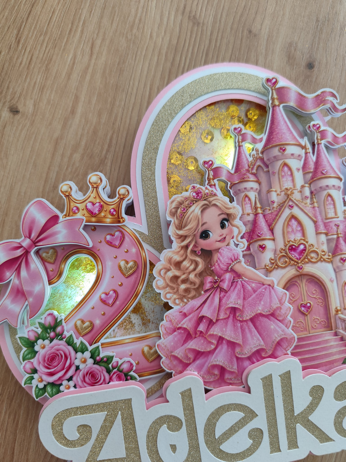 👑 LED Princezná – personalizovaný svietiaci zápich na tortu