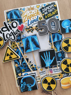 🩻 Narodeninový zápich Rádiológia 50 – Originálna tortová dekorácia
