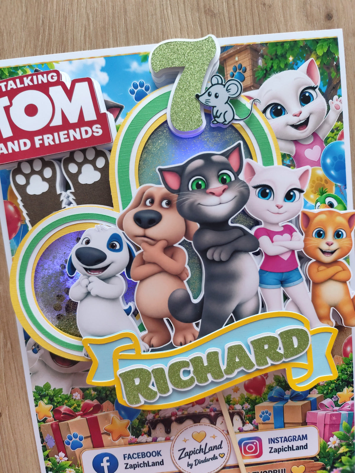 LED zápich Talking Tom & Friends – originálna ozdoba na tortu