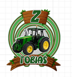 Traktor – Farmárske dobrodružstvo – svietiaci LED zapich na tortu s menom
