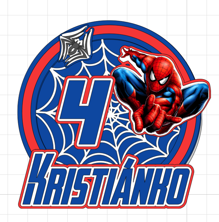 Spider-Man – Akčný LED zapich na tortu s menom