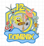 SpongeBob SquarePants – svietiaci LED zapich na tortu s menom