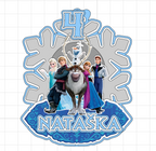 Frozen – Čarovný svet ľadu a snehu – svietiaci LED zapich na tortu s menom