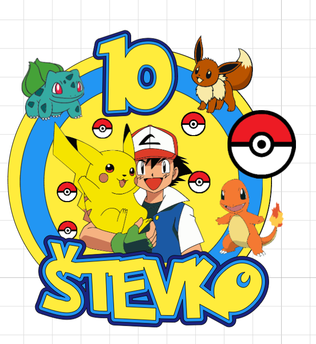 Pokémon Pikachu – svietiaci LED zapich na tortu s menom