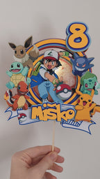 Pokémon – svietiaci LED zapich na tortu s menom
