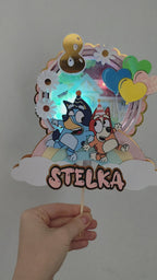 Bluey – svietiaci LED zapich na tortu s menom