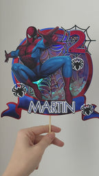 Spider-Man – Pavúčí hrdina – svietiaci LED zapich na tortu s menom