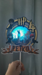 Harry Potter – svietiaci LED zapich na tortu s menom