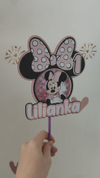 Minnie Mouse – svietiaci LED zapich na tortu s menom