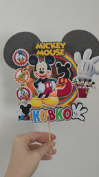 LED zapich na tortu Mickey Mouse s menom a vekom