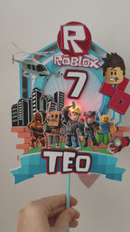 Roblox – svietiaci LED zapich na tortu s menom