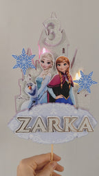 Frozen – Ľadové dobrodružstvo – svietiaci LED zapich na tortu s menom