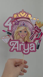 Barbie – svietiaci LED zapich na tortu s menom