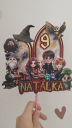 Harry Potter – Čarodejnícky svet – svietiaci LED zapich na tortu s menom