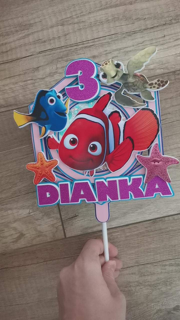 Hľadá sa Nemo – svietiaci LED zapich na tortu s menom