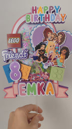 LEGO Friends – Priateľstvo plné dobrodružstiev – svietiaci LED zapich na tortu s menom