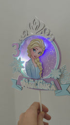 Frozen – svietiaci LED zapich na tortu s menom