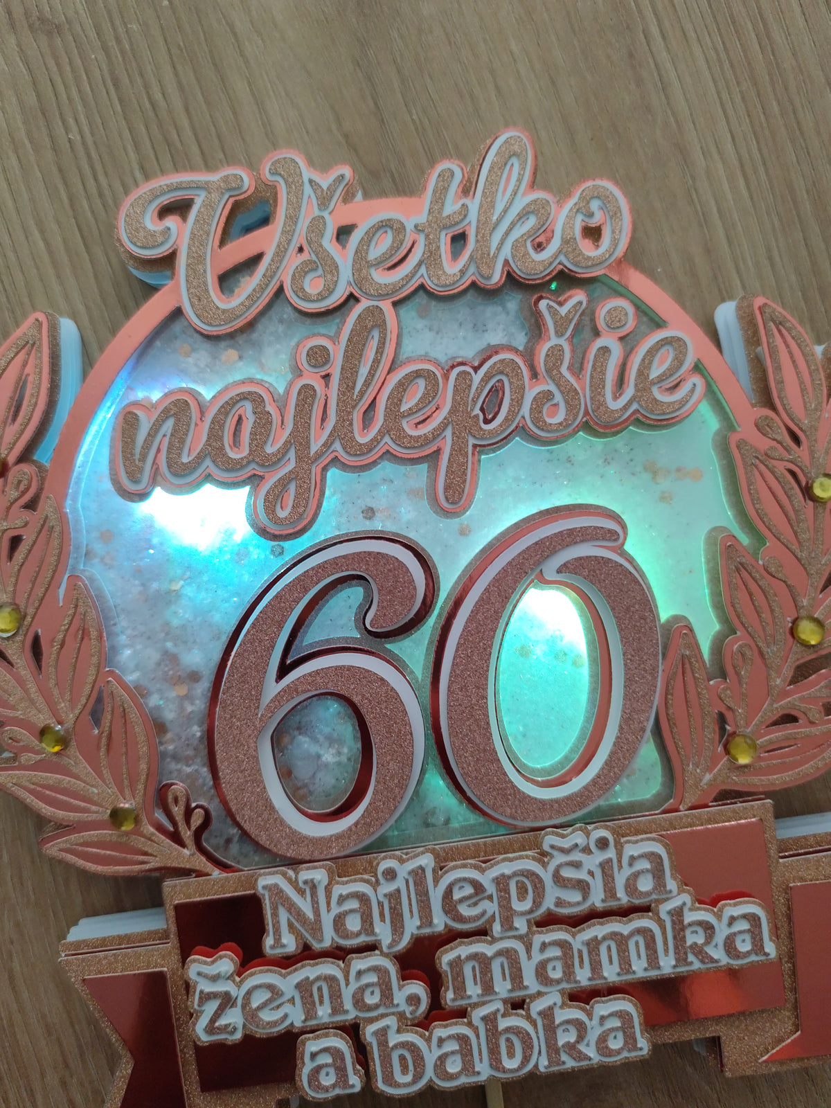 LED zápich na tortu k 60-tke pre mamičku | ZapichLand