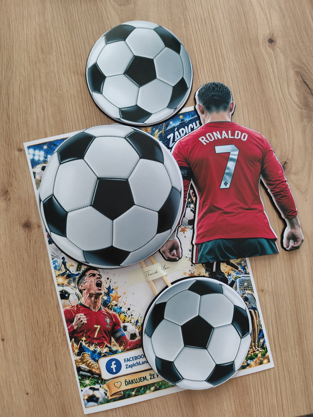 ⚽ Cristiano Ronaldo – 3D zápichy do torty ⚽