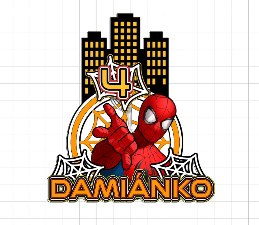 Spider-Man – Pavúčie dobrodružstvo – svietiaci LED zapich na tortu s menom