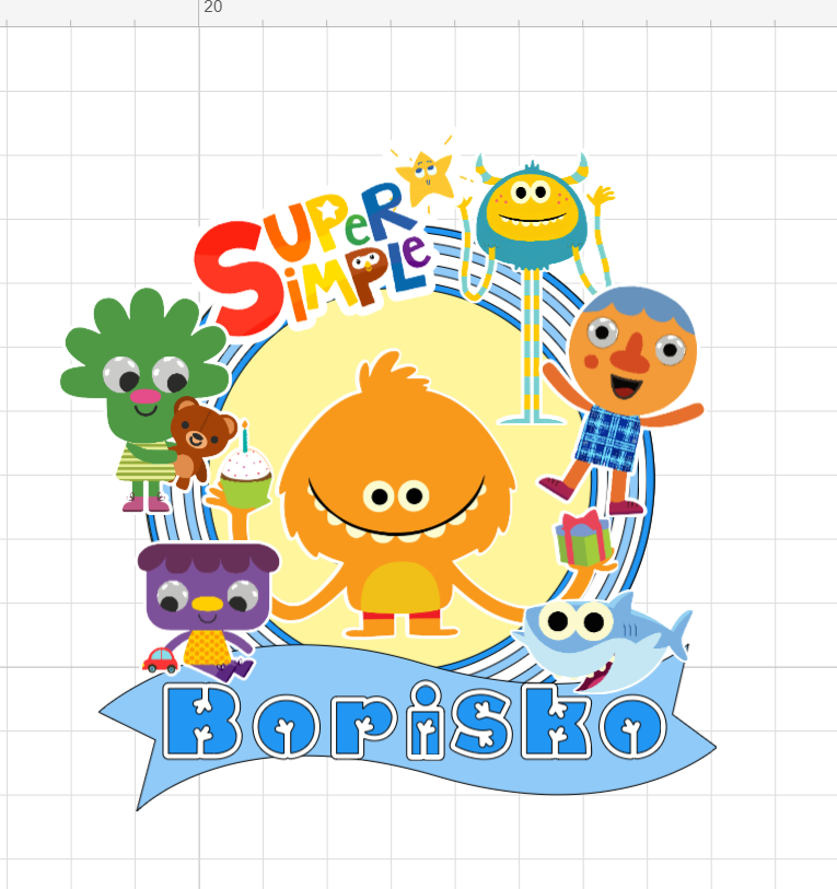 Super Simple Songs – Veselé pesničky – svietiaci LED zapich na tortu s menom